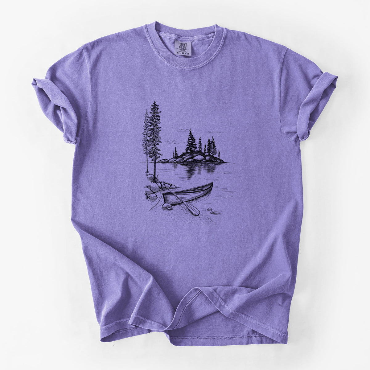 Lakeside Canoe - Unisex Comfort Colors Garment-Dyed Heavyweight T-shirt