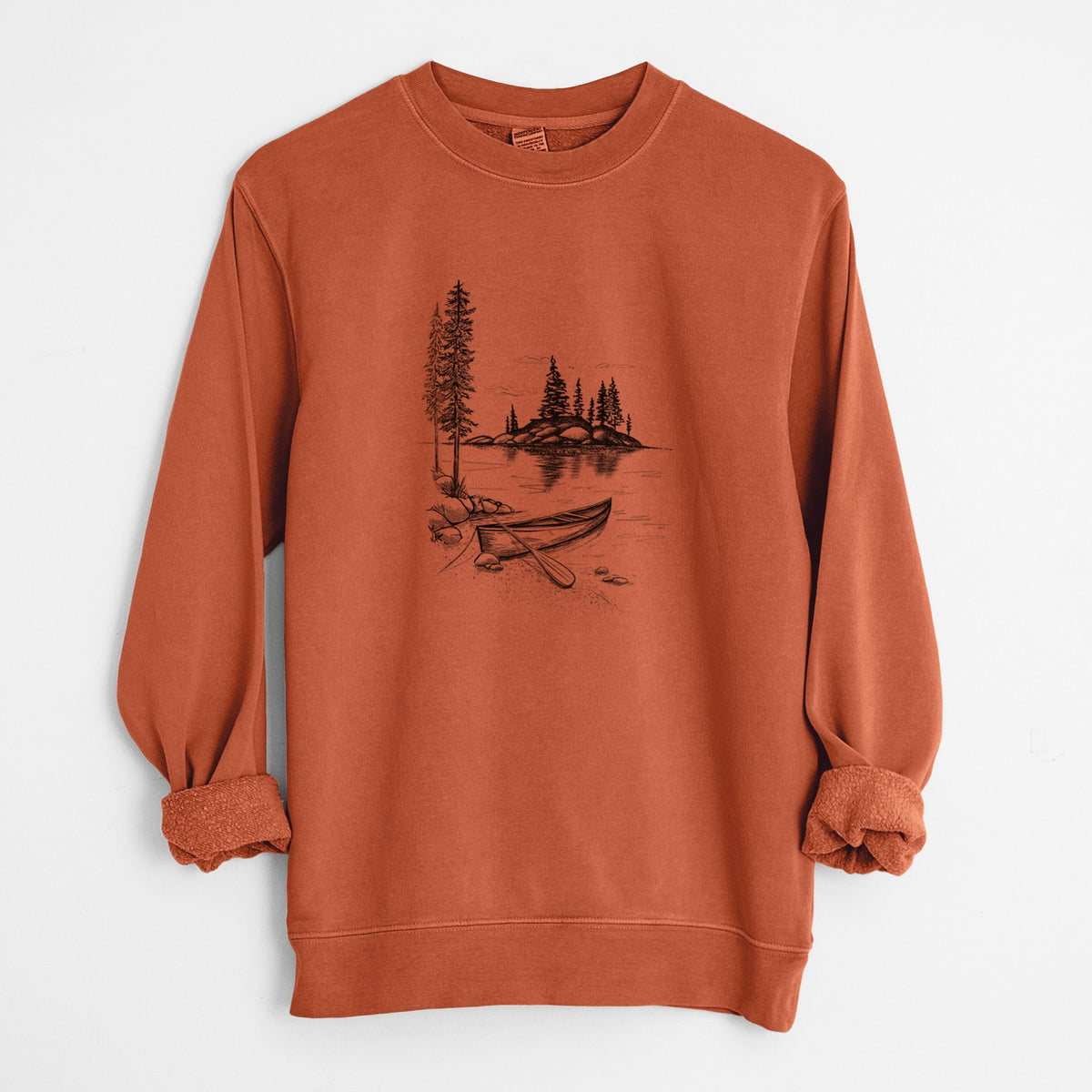 Lakeside Canoe - Unisex Pigment Dyed Crew Sweatshirt