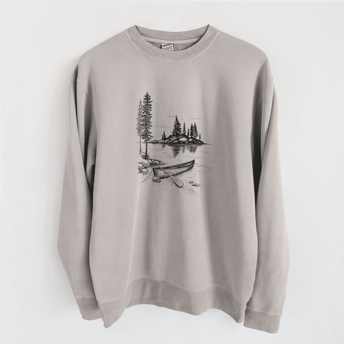 Lakeside Canoe - Unisex Pigment Dyed Crew Sweatshirt