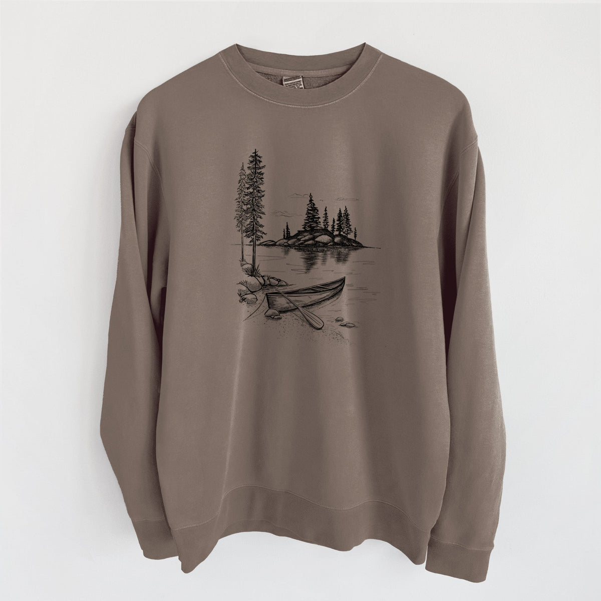 Lakeside Canoe - Unisex Pigment Dyed Crew Sweatshirt