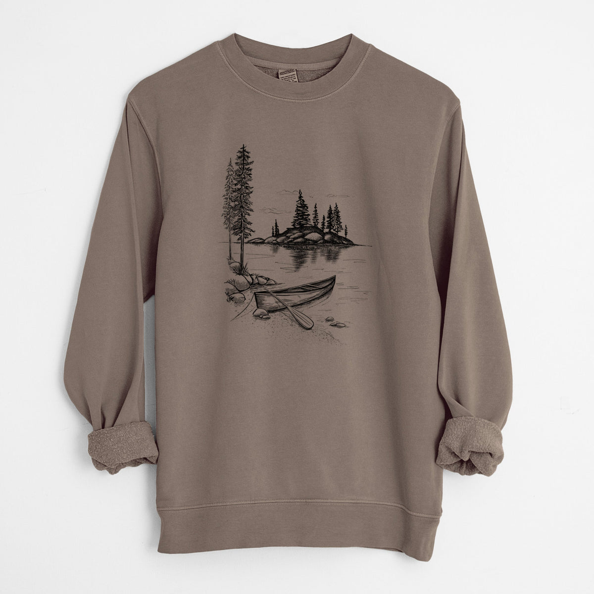 Lakeside Canoe - Unisex Pigment Dyed Crew Sweatshirt