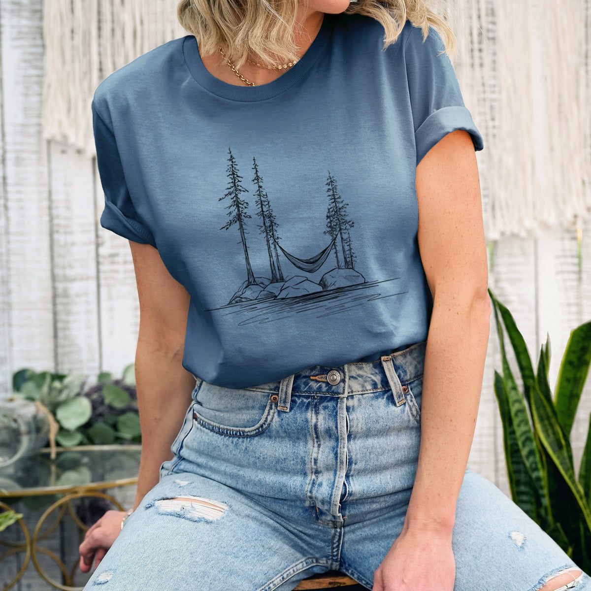 Lakeside Hammock - Lightweight 100% Cotton Unisex Crewneck