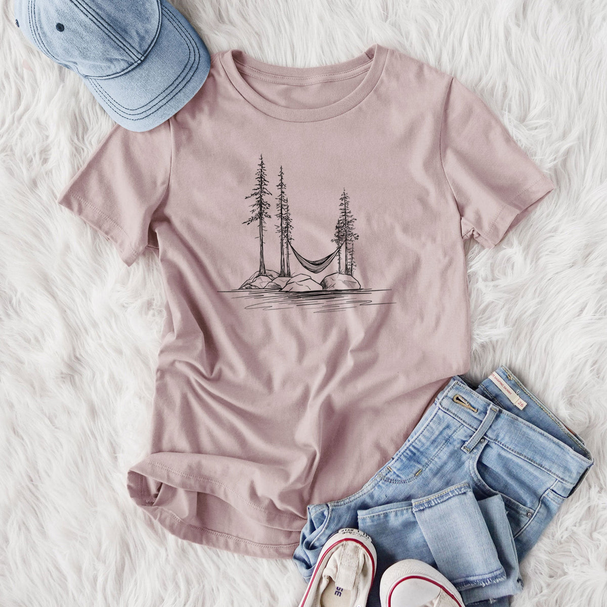 Lakeside Hammock - Women's Lightweight Relaxed Fit 100% Cotton Crewneck