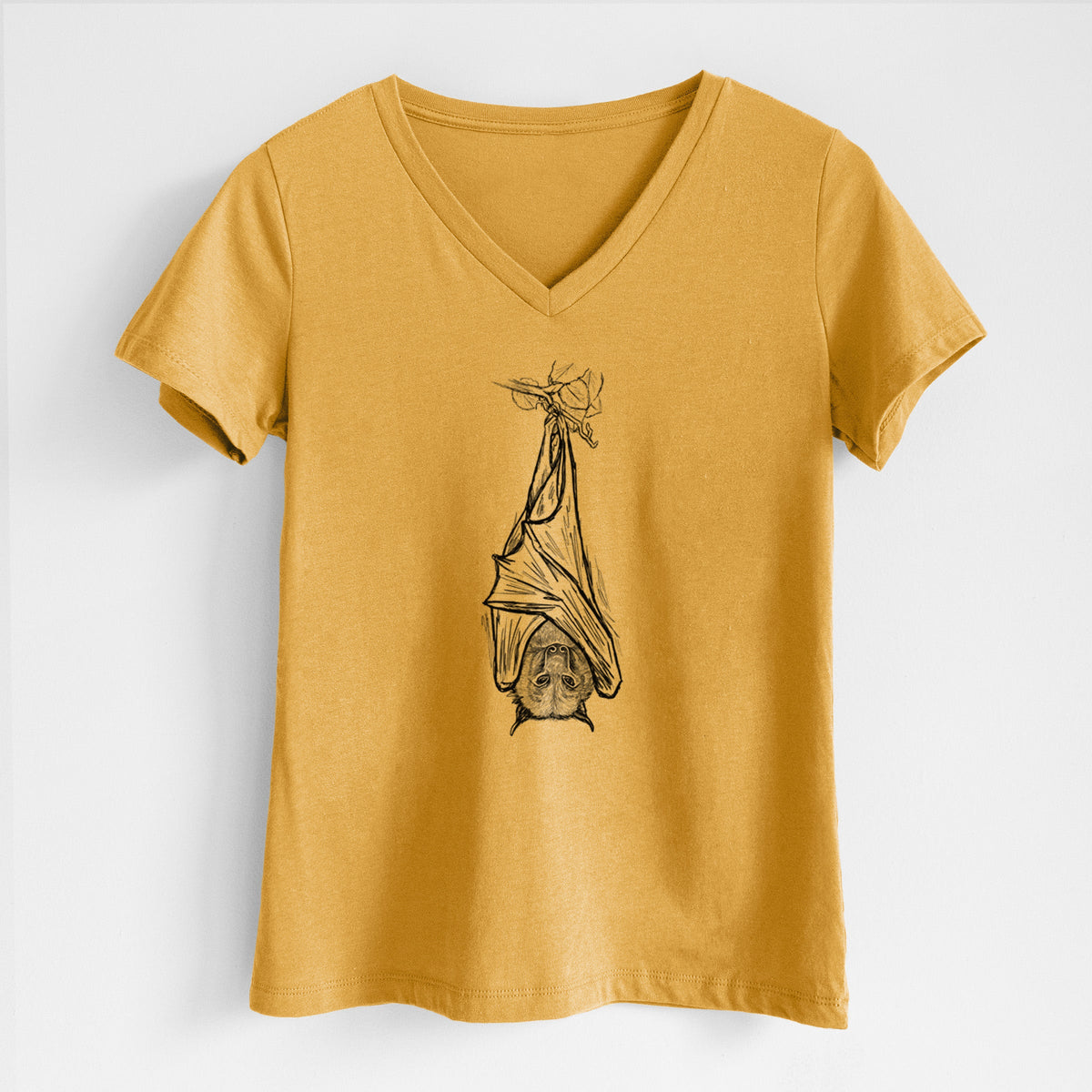 Pteropus vampyrus - Large Flying Fox - Women's Lightweight Relaxed Fit 100% Cotton V-neck