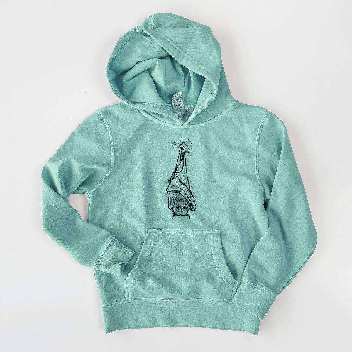 Pteropus vampyrus - Large Flying Fox - Youth Pigment Dyed Hoodie