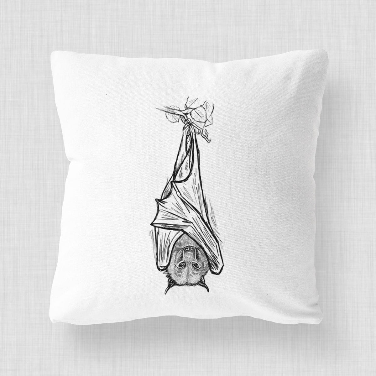 Pteropus vampyrus - Large Flying Fox - Throw Pillow Cover