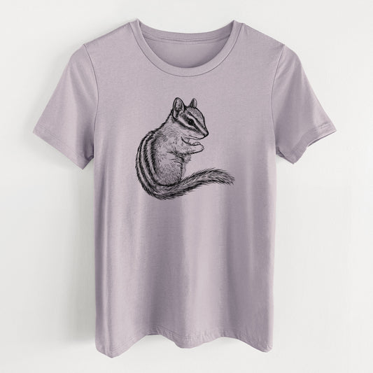 Chipmunk - Neotamias minimus - Women's Lightweight Relaxed Fit 100% Cotton Crewneck