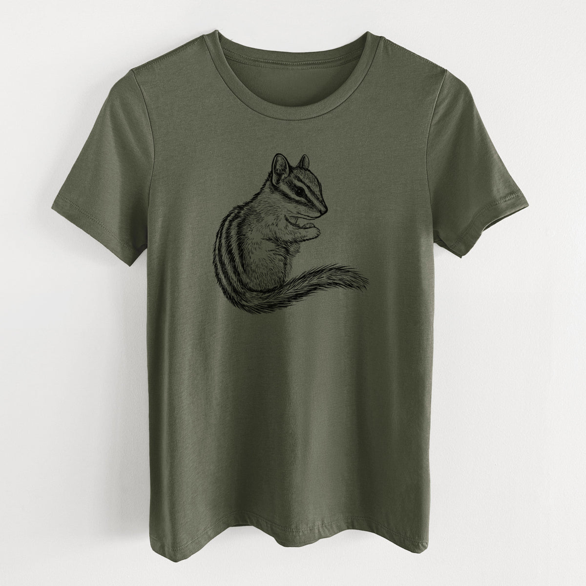 Chipmunk - Neotamias minimus - Women's Lightweight Relaxed Fit 100% Cotton Crewneck