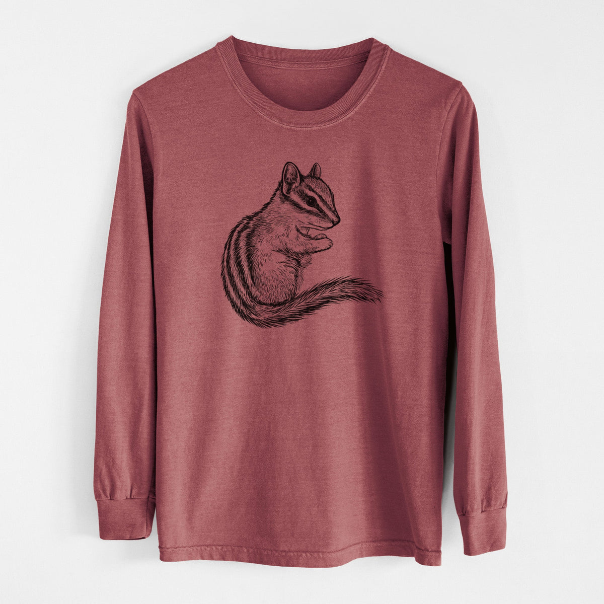 Chipmunk - Neotamias minimus - Unisex Comfort Colors 100% Cotton Long Sleeve