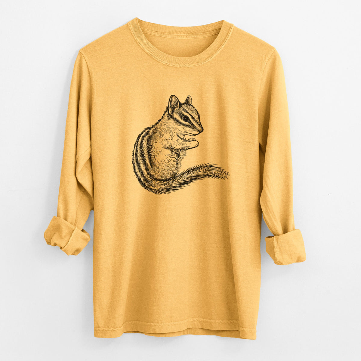 Chipmunk - Neotamias minimus - Unisex Comfort Colors 100% Cotton Long Sleeve