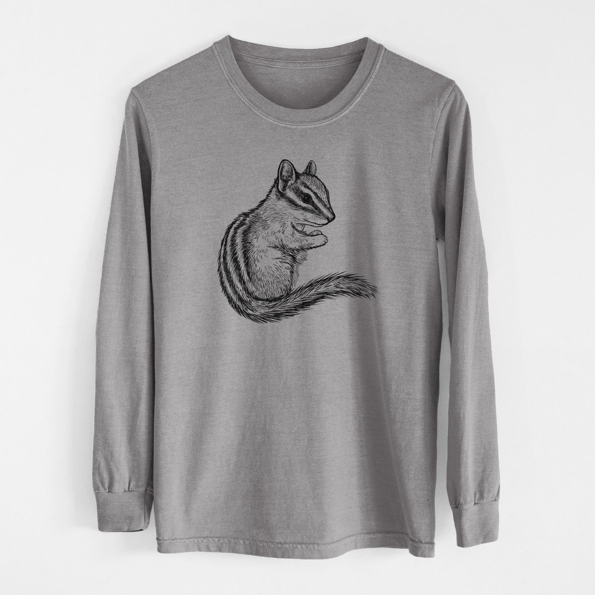 Chipmunk - Neotamias minimus - Unisex Comfort Colors 100% Cotton Long Sleeve