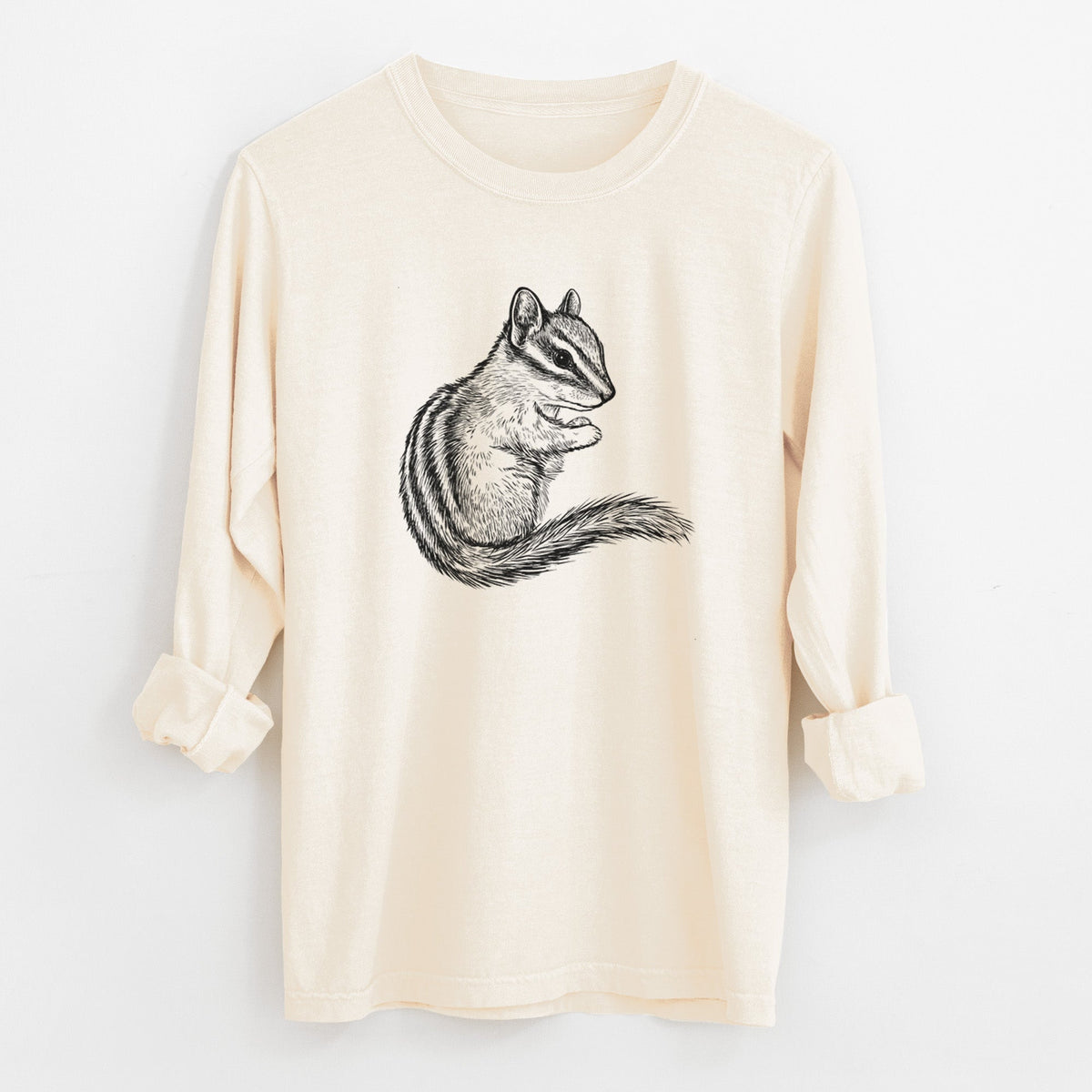 Chipmunk - Neotamias minimus - Unisex Comfort Colors 100% Cotton Long Sleeve