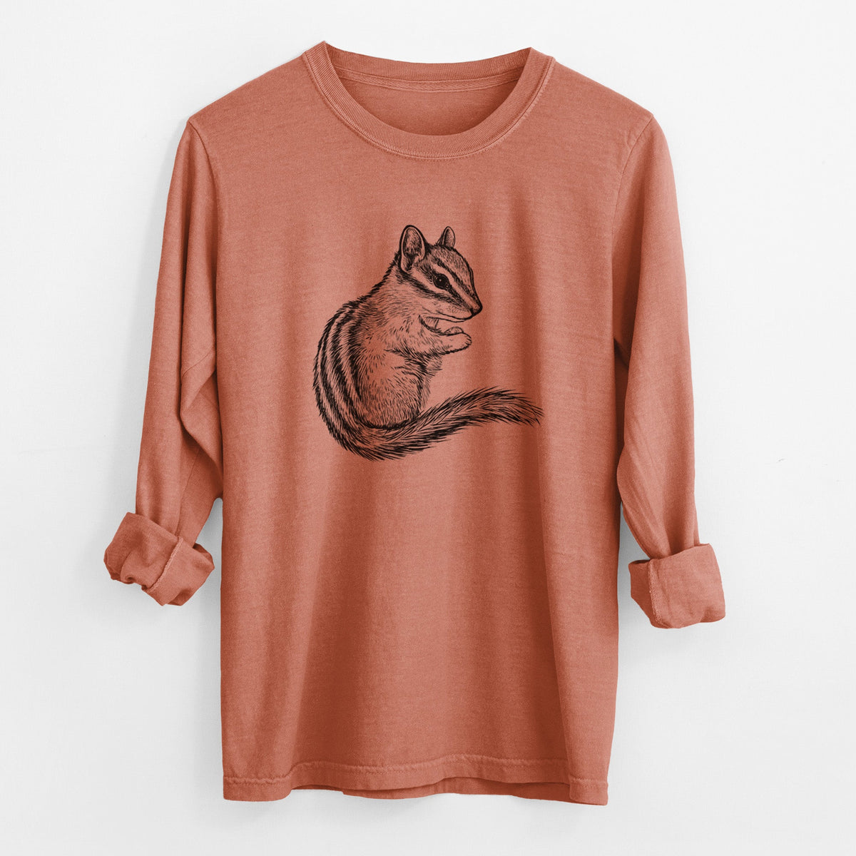 Chipmunk - Neotamias minimus - Unisex Comfort Colors 100% Cotton Long Sleeve