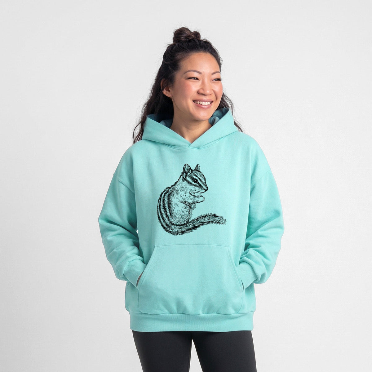 Chipmunk - Neotamias minimus  - Statement Midweight Hoodie