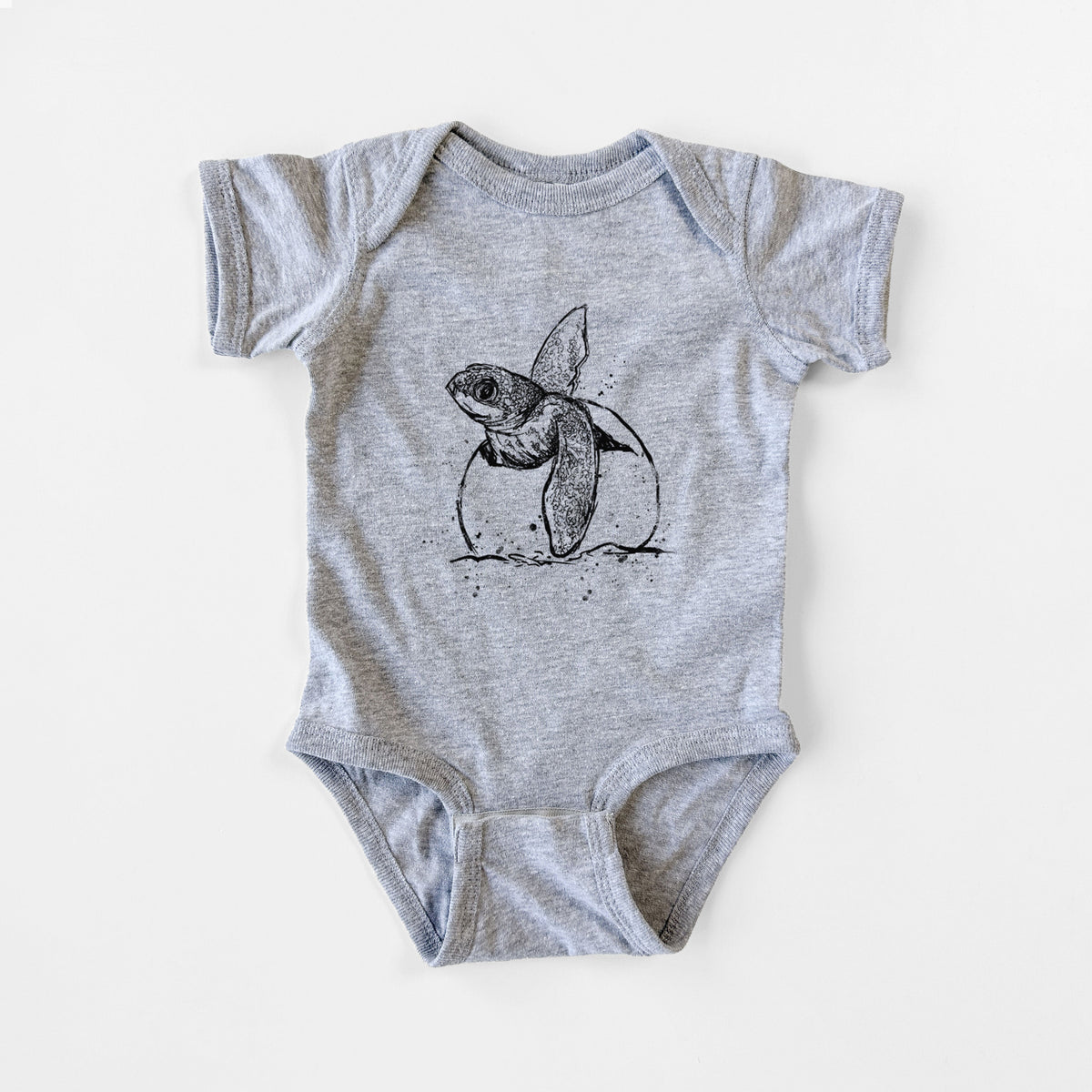 Leatherback Turtle Hatching - Baby Fine Jersey Bodysuit