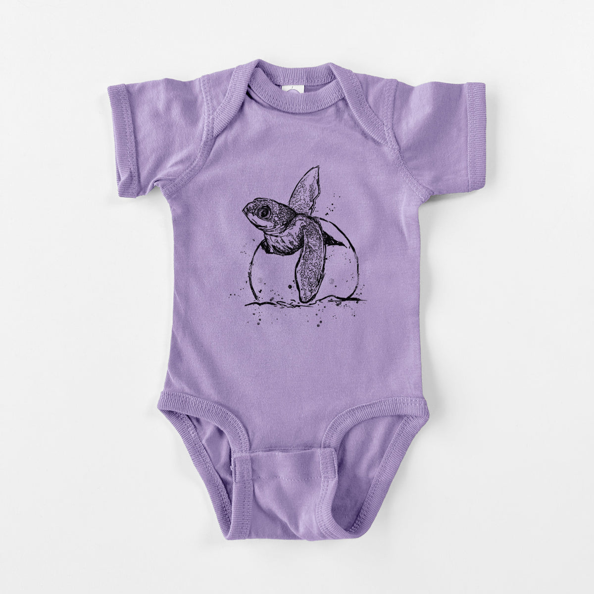 Leatherback Turtle Hatching - Baby Fine Jersey Bodysuit