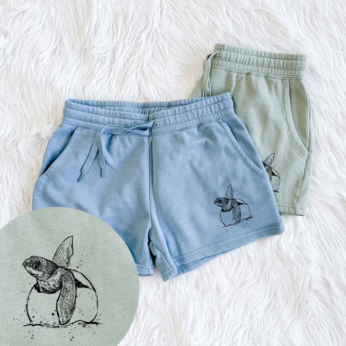 Leatherback Turtle Hatching - Women's Cali Wave Shorts