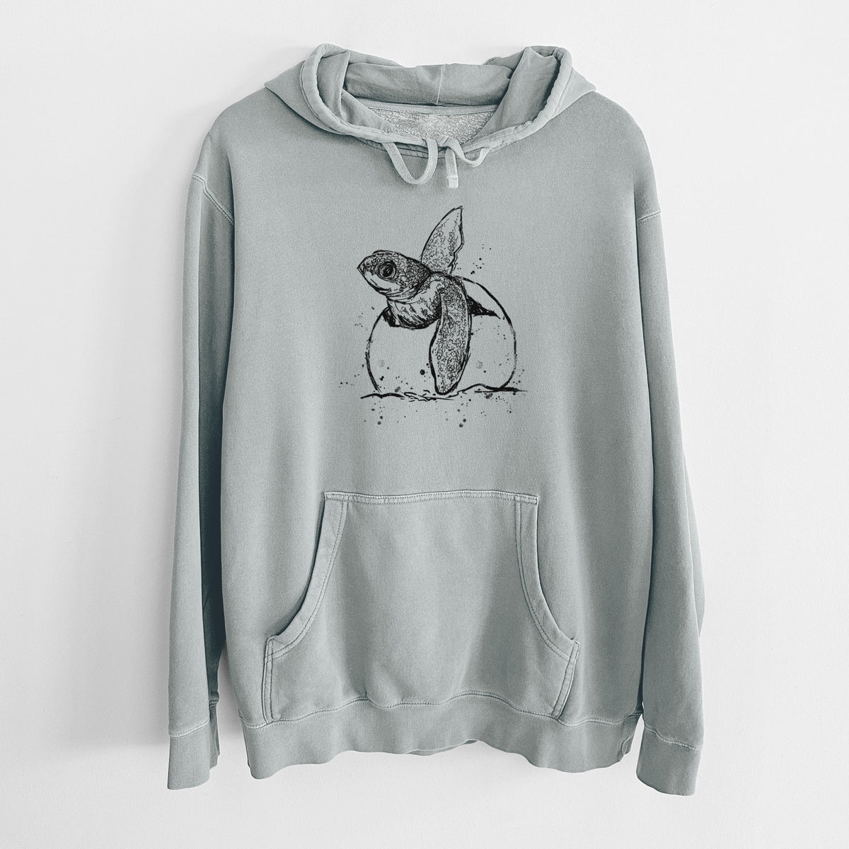 Leatherback Turtle Hatching - Unisex Pigment Dyed Hoodie