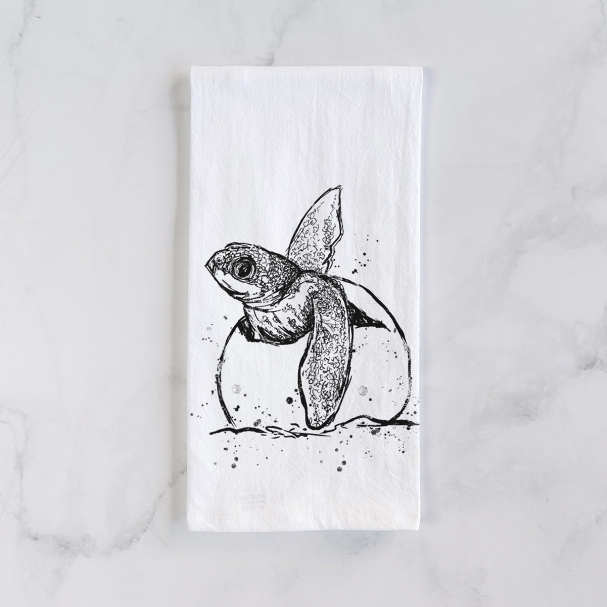 Leatherback Turtle Hatching Tea Towel