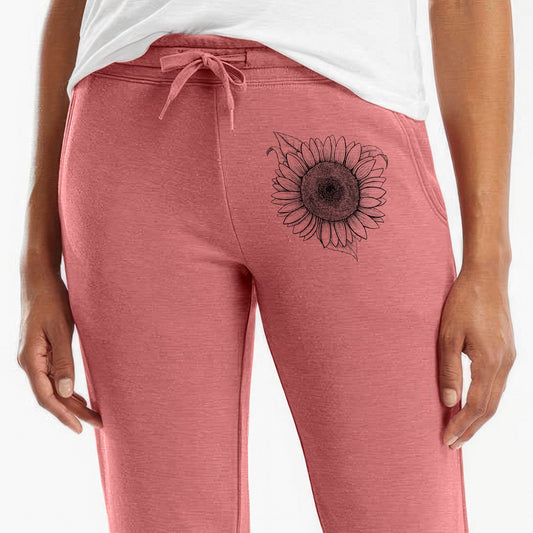 Lemon Queen Sunflower - Helianthus Annuus - Women's Cali Wave Jogger Sweatpants