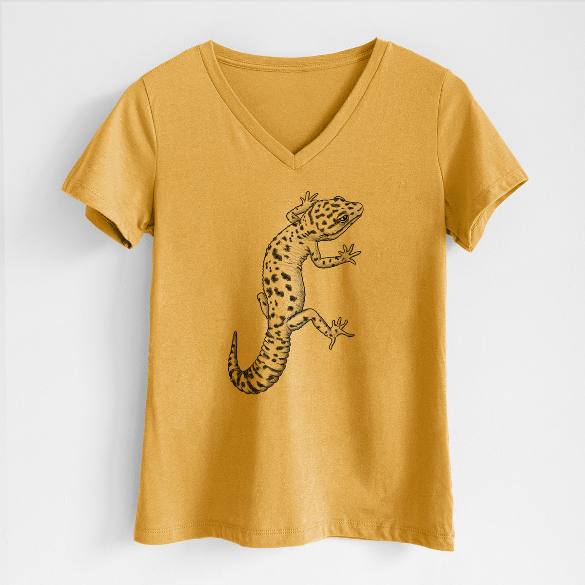 Eublepharis macularius - Leopard Gecko - Women's Lightweight Relaxed Fit 100% Cotton V-neck