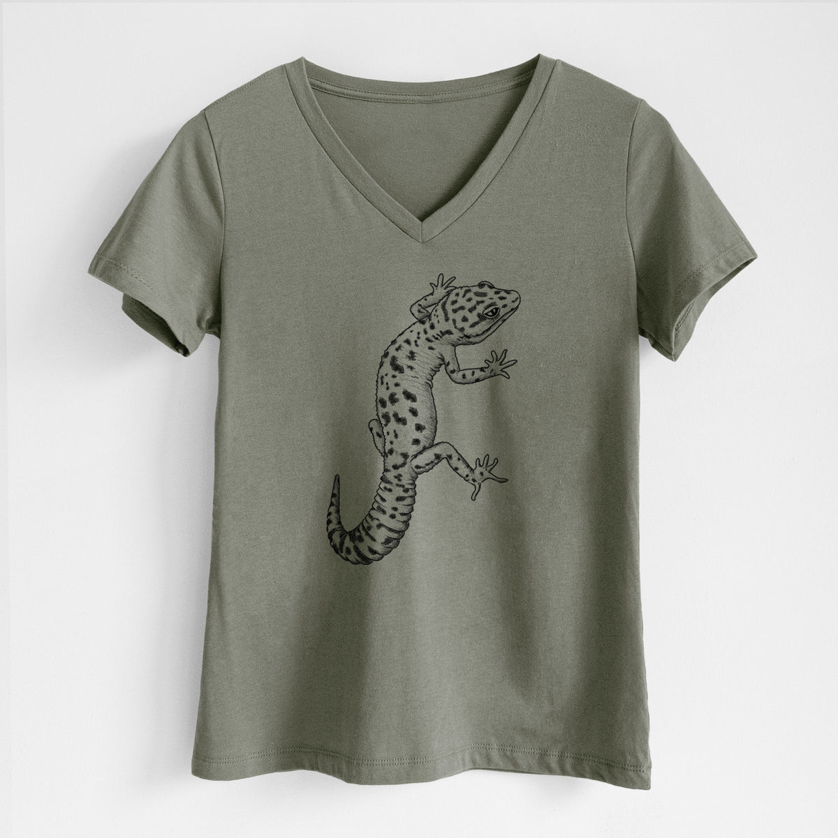 Eublepharis macularius - Leopard Gecko - Women's Lightweight Relaxed Fit 100% Cotton V-neck