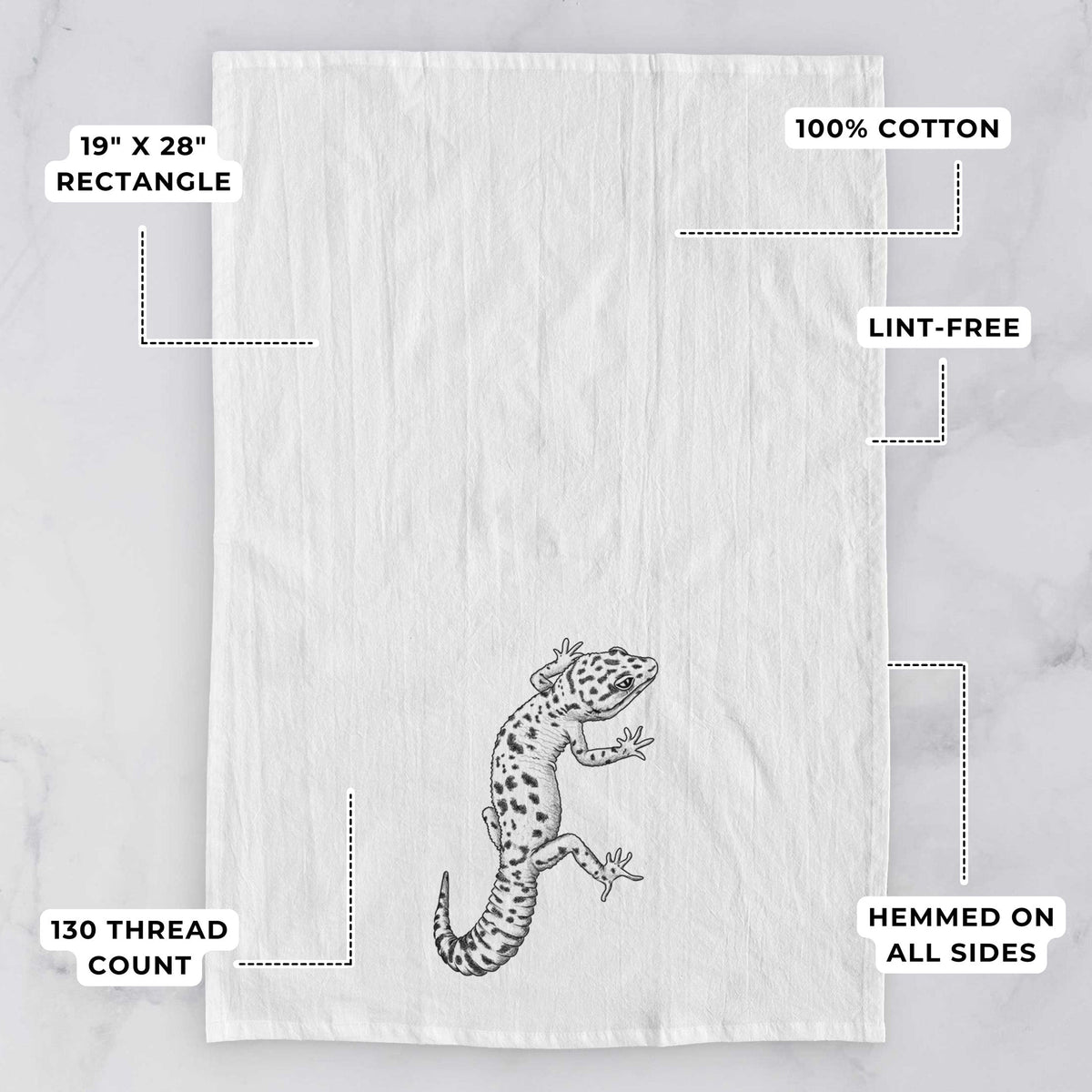 Eublepharis macularius - Leopard Gecko Tea Towel