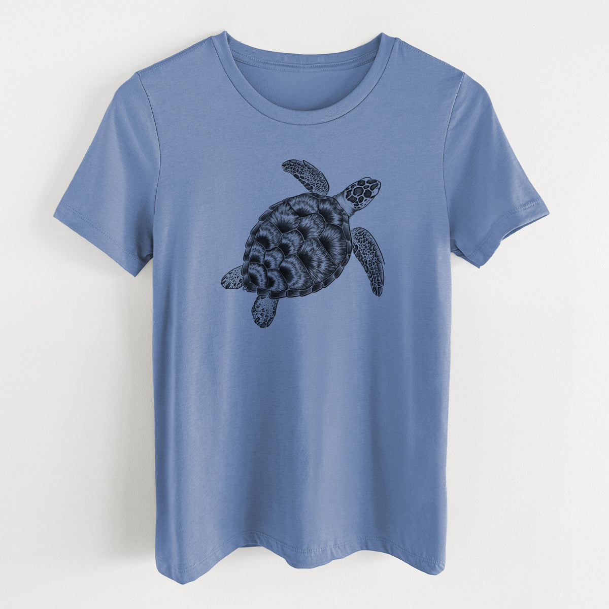 Loggerhead Sea Turtle - Caretta caretta - Women's Lightweight Relaxed Fit 100% Cotton Crewneck