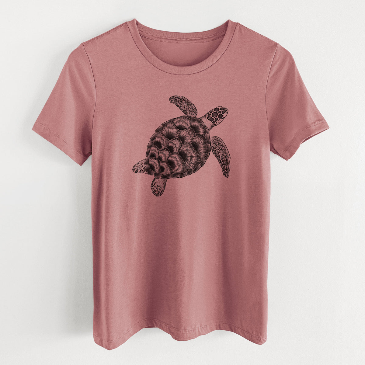 Loggerhead Sea Turtle - Caretta caretta - Women's Lightweight Relaxed Fit 100% Cotton Crewneck