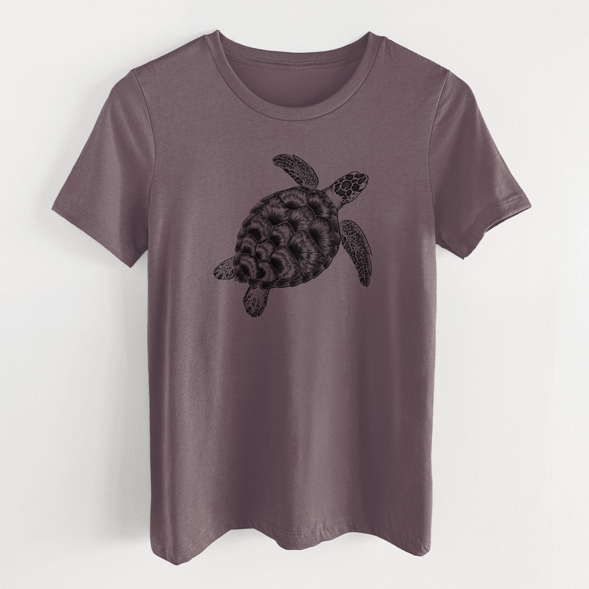 Loggerhead Sea Turtle - Caretta caretta - Women's Lightweight Relaxed Fit 100% Cotton Crewneck