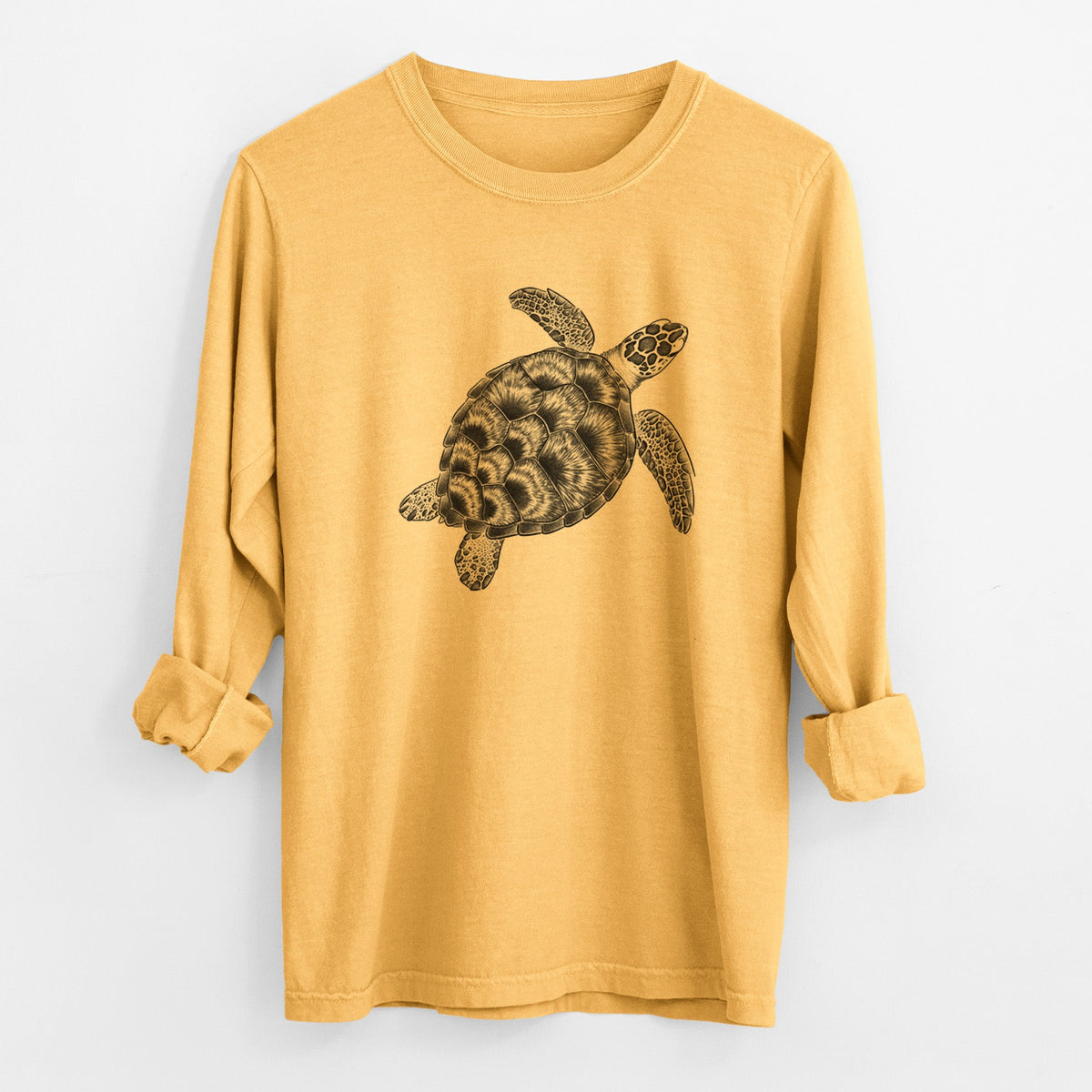 Loggerhead Sea Turtle - Caretta caretta - Unisex Comfort Colors 100% Cotton Long Sleeve