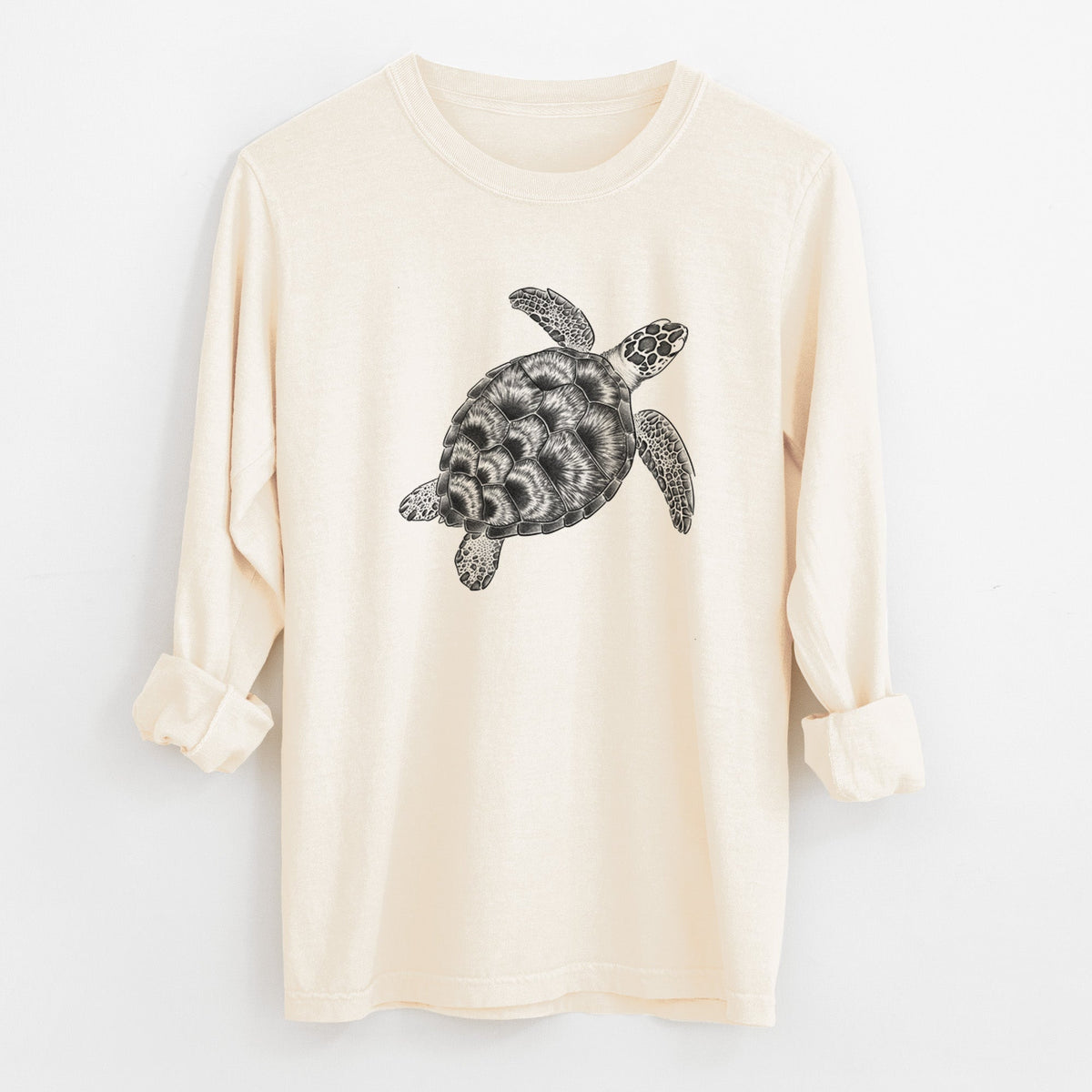 Loggerhead Sea Turtle - Caretta caretta - Unisex Comfort Colors 100% Cotton Long Sleeve