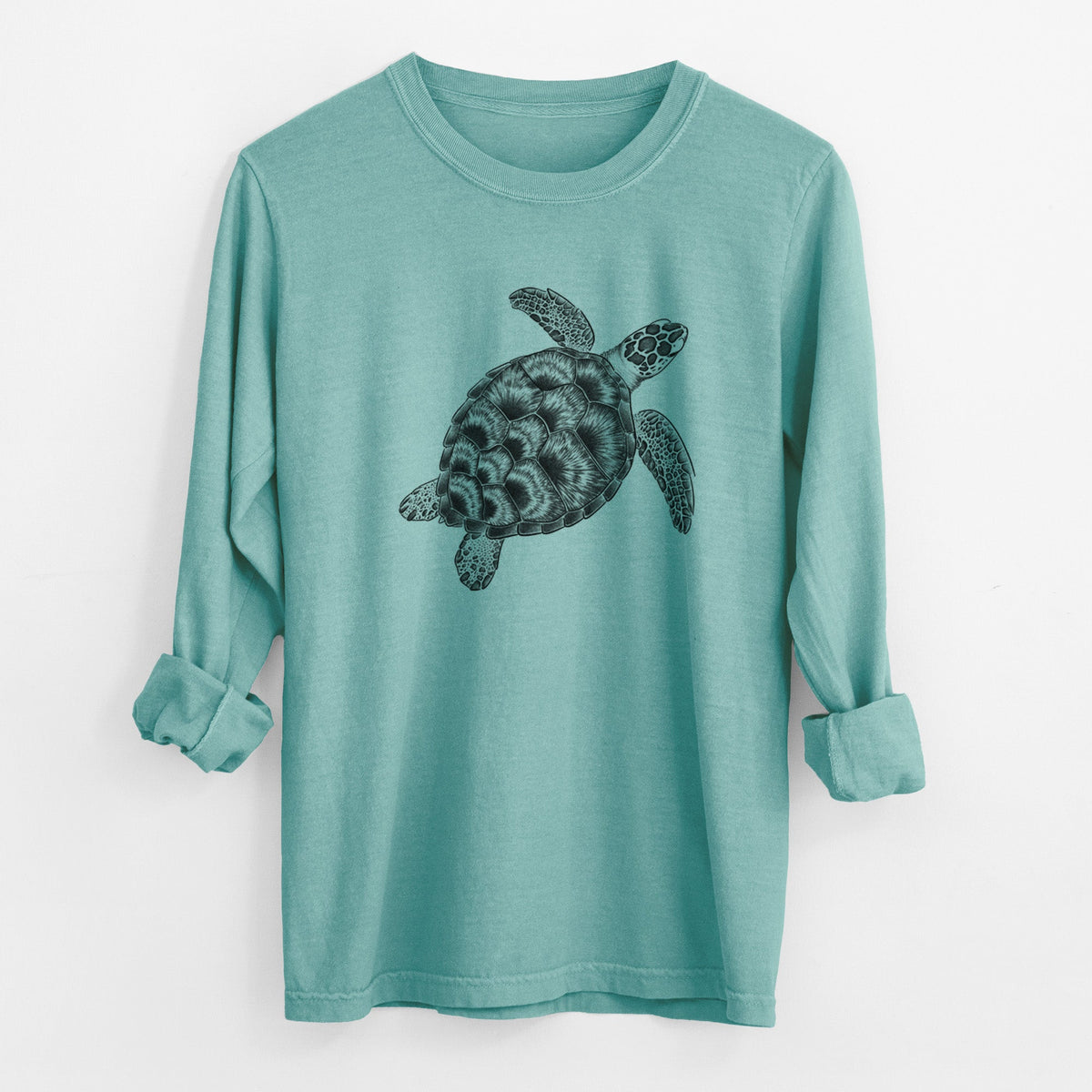 Loggerhead Sea Turtle - Caretta caretta - Unisex Comfort Colors 100% Cotton Long Sleeve