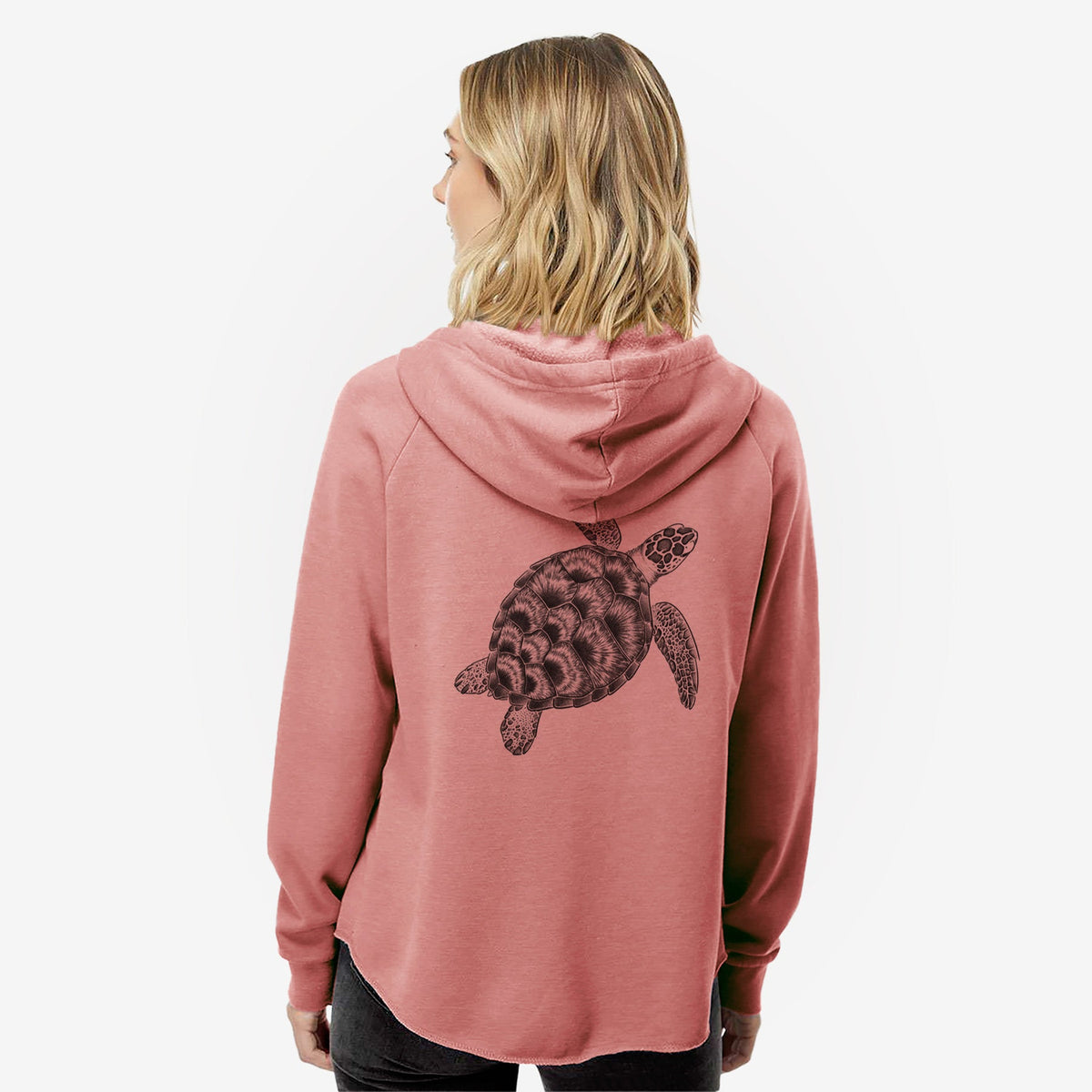 Loggerhead Sea Turtle - Caretta caretta - Women's Cali Wave Zip-Up Sweatshirt