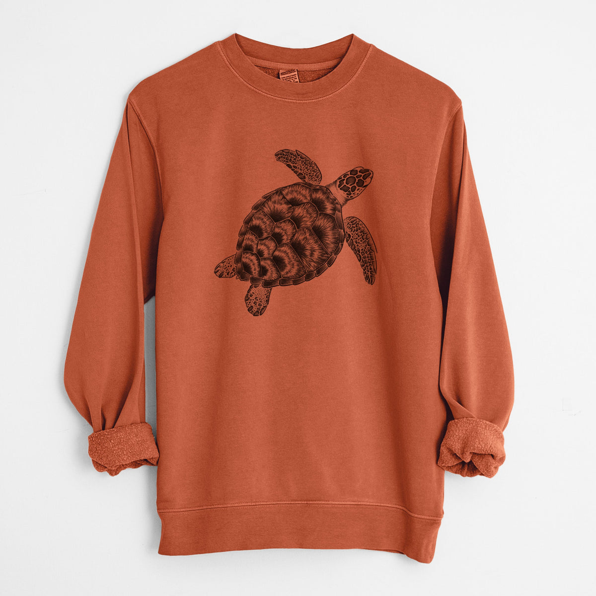 Loggerhead Sea Turtle - Caretta caretta - Unisex Pigment Dyed Crew Sweatshirt