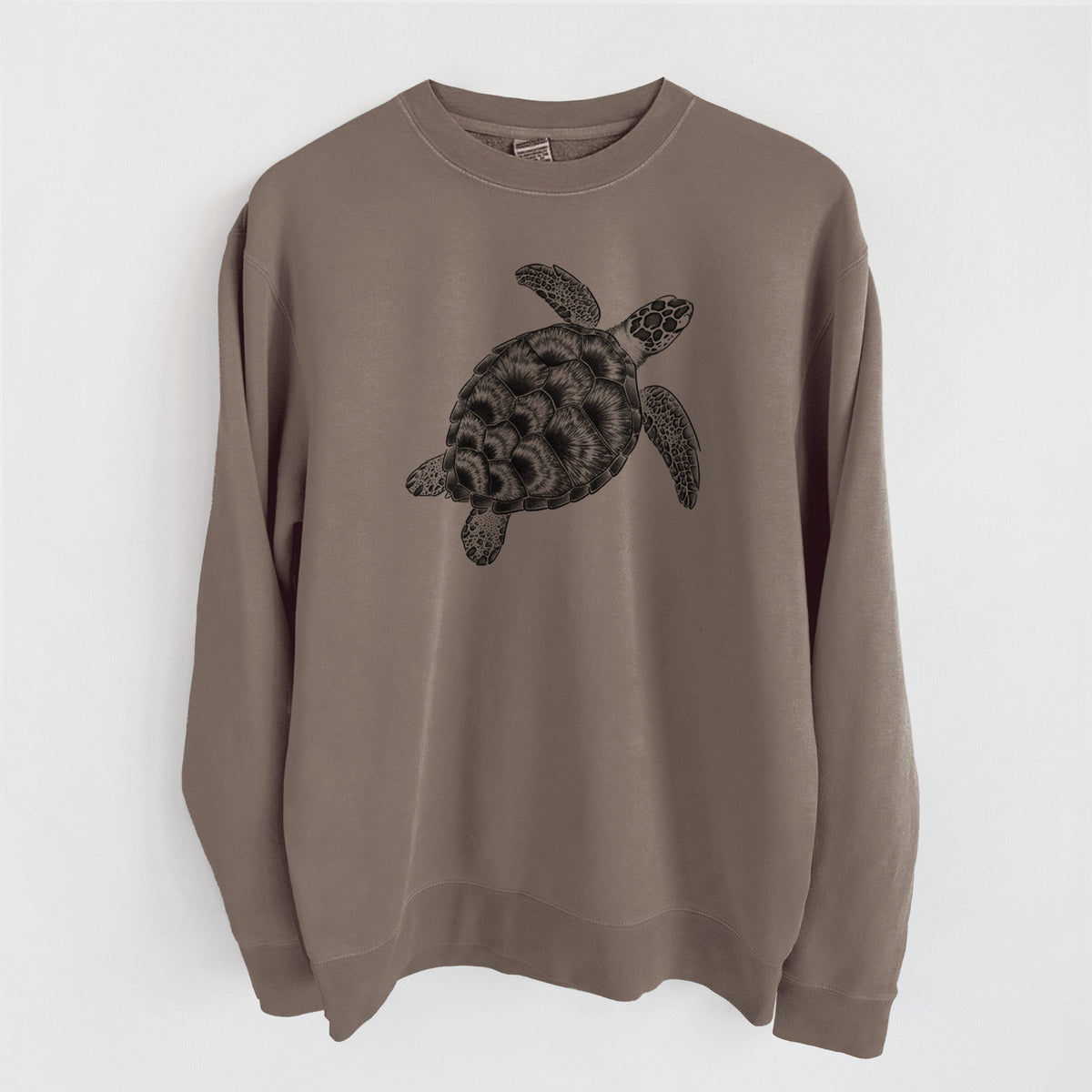 Loggerhead Sea Turtle - Caretta caretta - Unisex Pigment Dyed Crew Sweatshirt