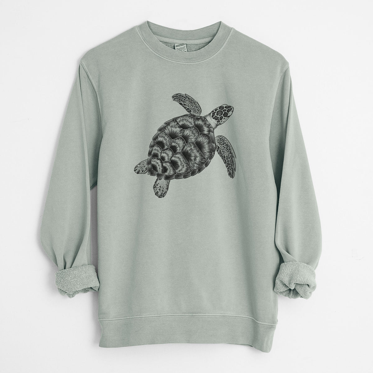 Loggerhead Sea Turtle - Caretta caretta - Unisex Pigment Dyed Crew Sweatshirt