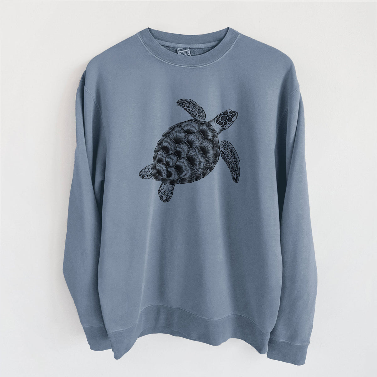 Loggerhead Sea Turtle - Caretta caretta - Unisex Pigment Dyed Crew Sweatshirt