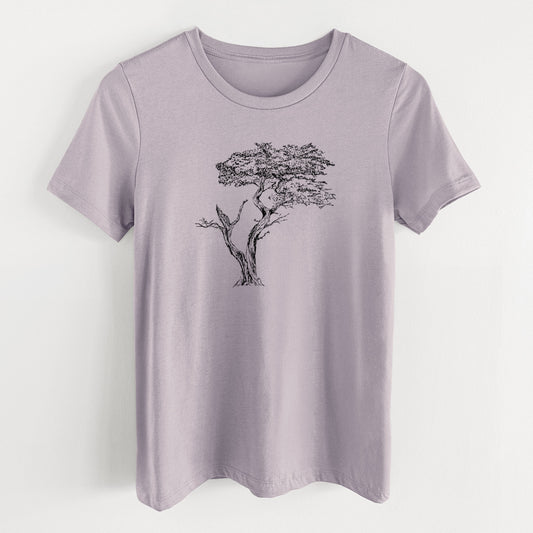 The Lone Cypress - Cupressus Macrocarpa - Monterey Cypress - Women's Lightweight Relaxed Fit 100% Cotton Crewneck