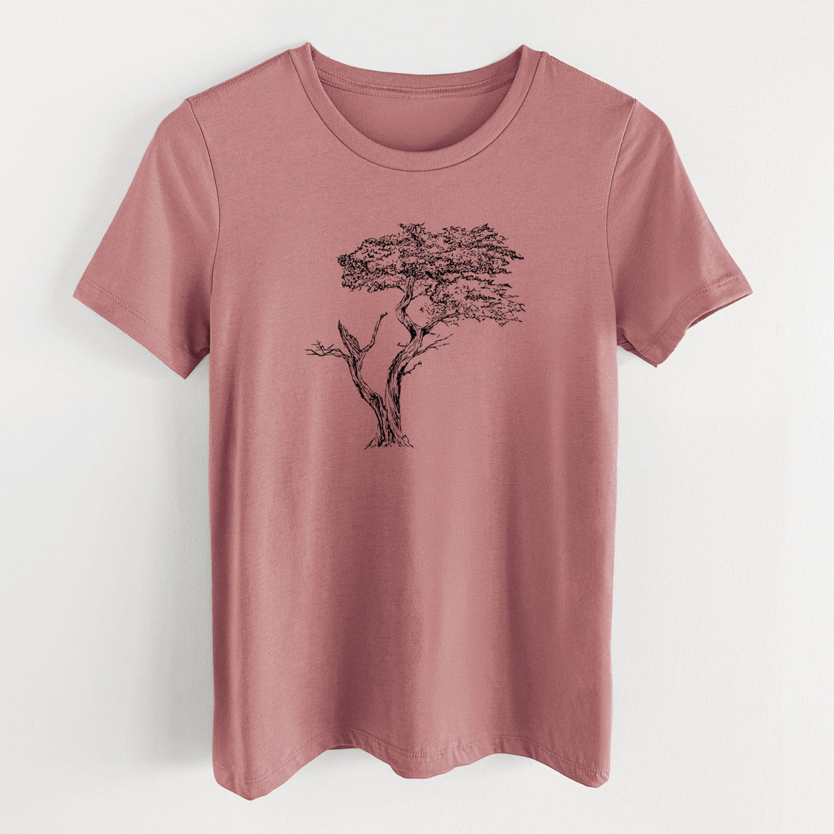 The Lone Cypress - Cupressus Macrocarpa - Monterey Cypress - Women's Lightweight Relaxed Fit 100% Cotton Crewneck