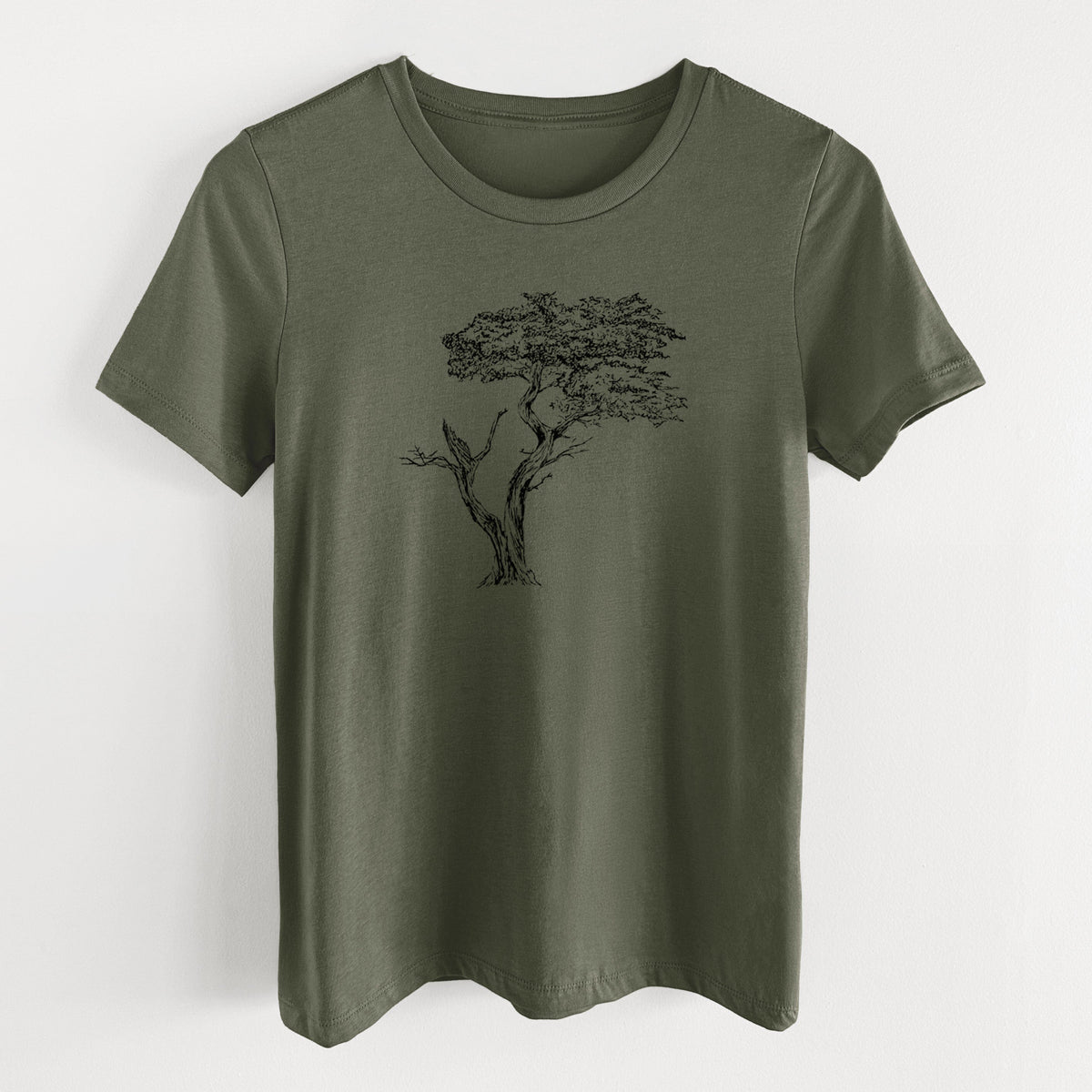 The Lone Cypress - Cupressus Macrocarpa - Monterey Cypress - Women's Lightweight Relaxed Fit 100% Cotton Crewneck