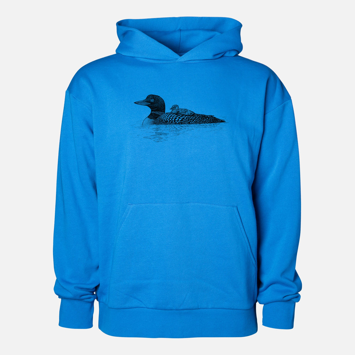 Common Loon with Chick - Gavia immer  - Statement Midweight Hoodie