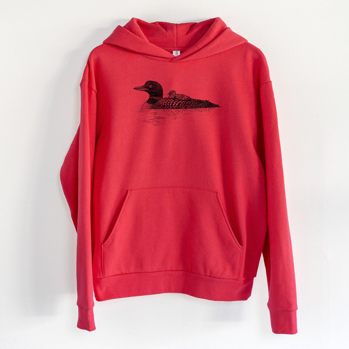 Common Loon with Chick - Gavia immer  - Statement Midweight Hoodie