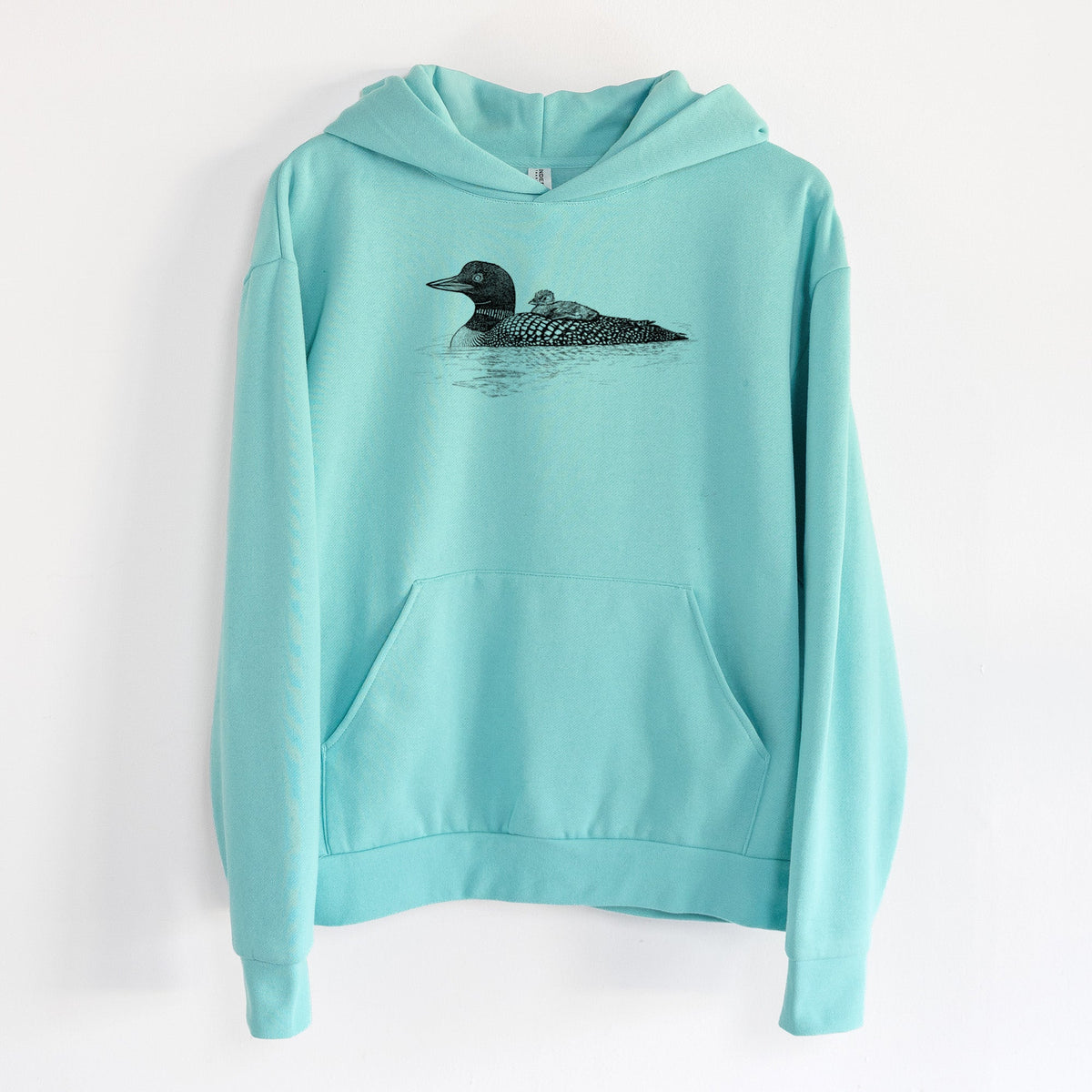 Common Loon with Chick - Gavia immer  - Statement Midweight Hoodie