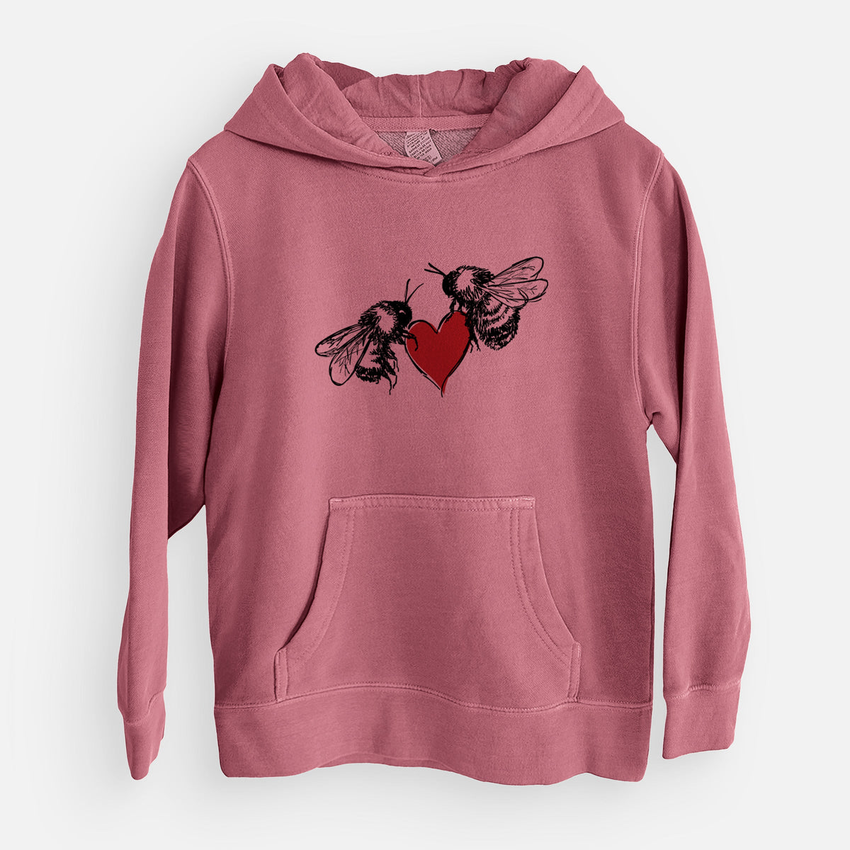 Love Bees - Youth Pigment Dyed Hoodie
