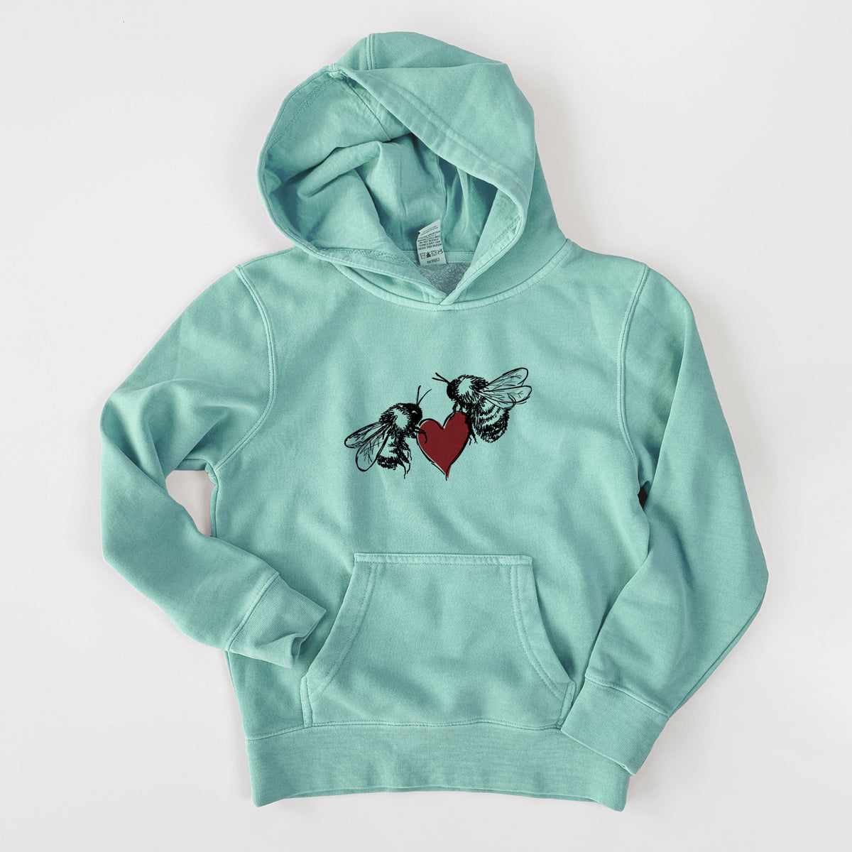 Love Bees - Youth Pigment Dyed Hoodie