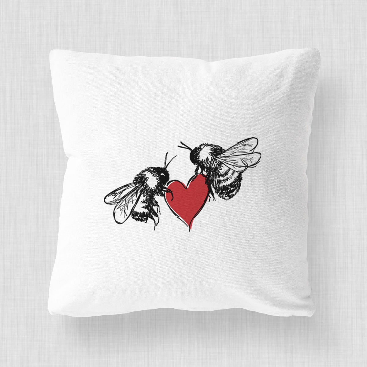 Love Bees - Throw Pillow Cover