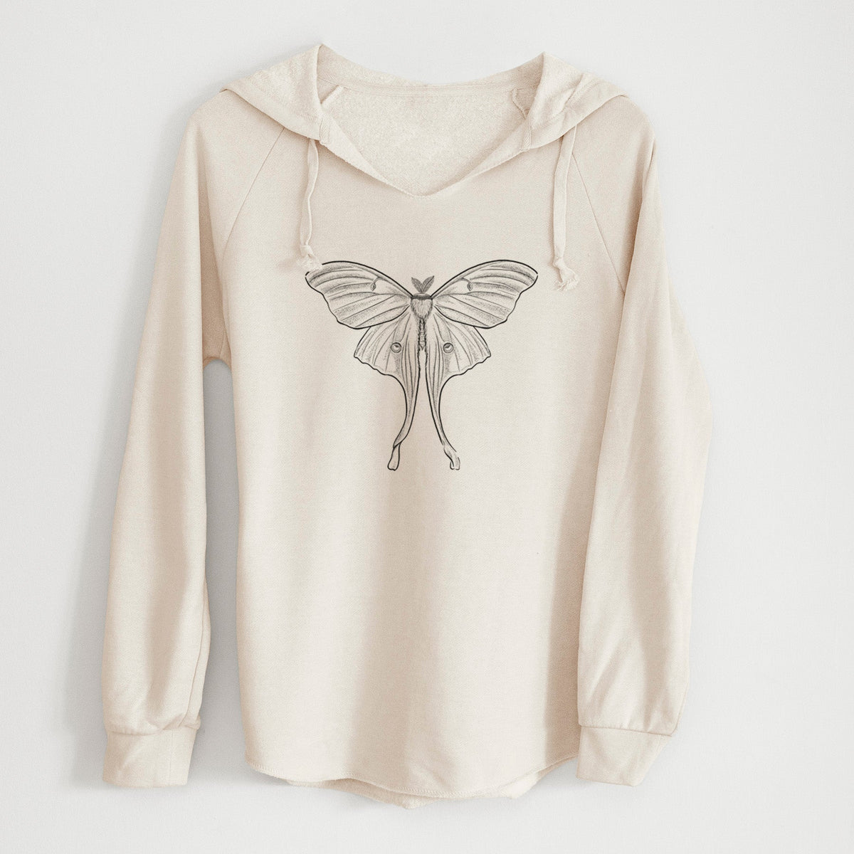 Luna Moth - Actias luna - Cali Wave Hooded Sweatshirt