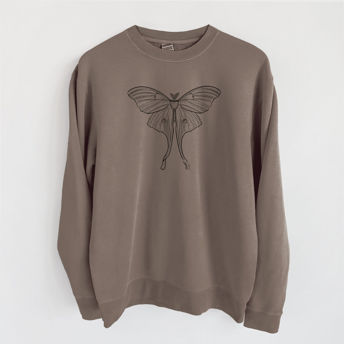 Luna Moth - Actias luna - Unisex Pigment Dyed Crew Sweatshirt
