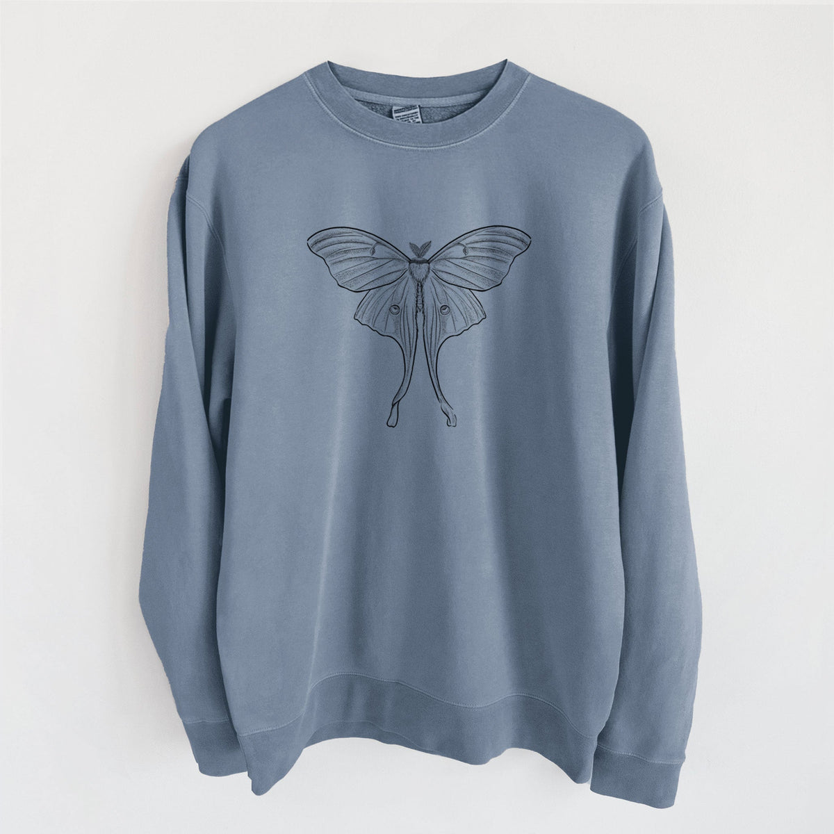 Luna Moth - Actias luna - Unisex Pigment Dyed Crew Sweatshirt